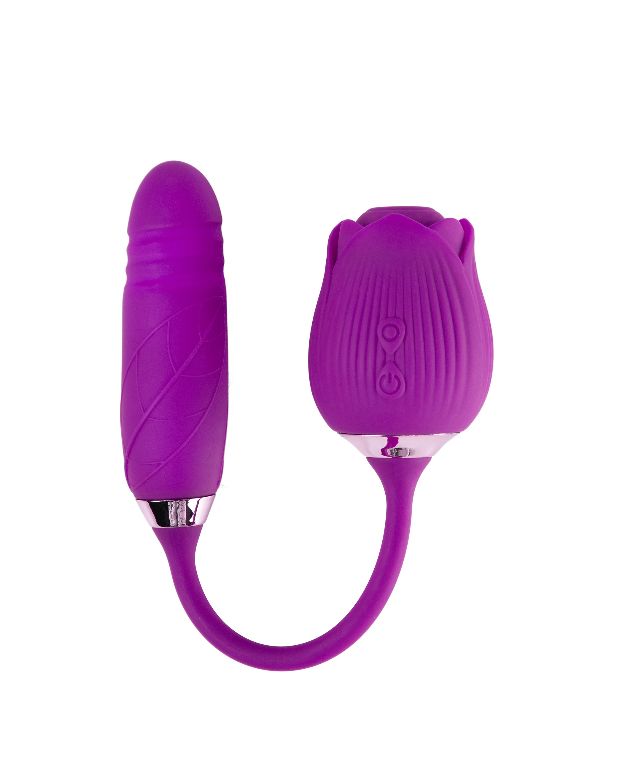 Rose Sucking Vibrator with Dildo